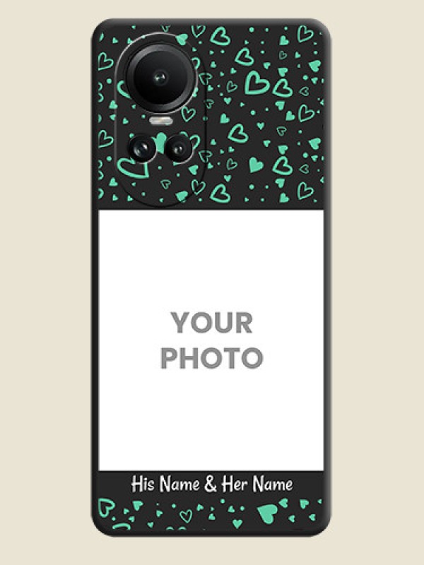 Custom Sea Green Indefinite Love Pattern - Photo on Space Black Soft Matte Mobile Cover - Reno 10 5G - alternate view
