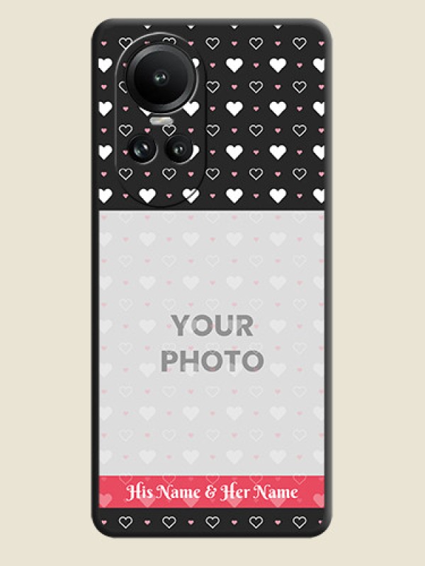 Custom White Color Love Symbols with Text Design - Photo on Space Black Soft Matte Phone Cover - Reno 10 5G - alternate view