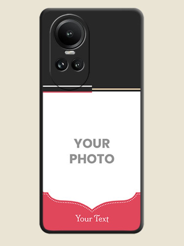 Custom Classic Plain Design with Name - Photo on Space Black Soft Matte Phone Cover - Reno 10 5G - alternate view