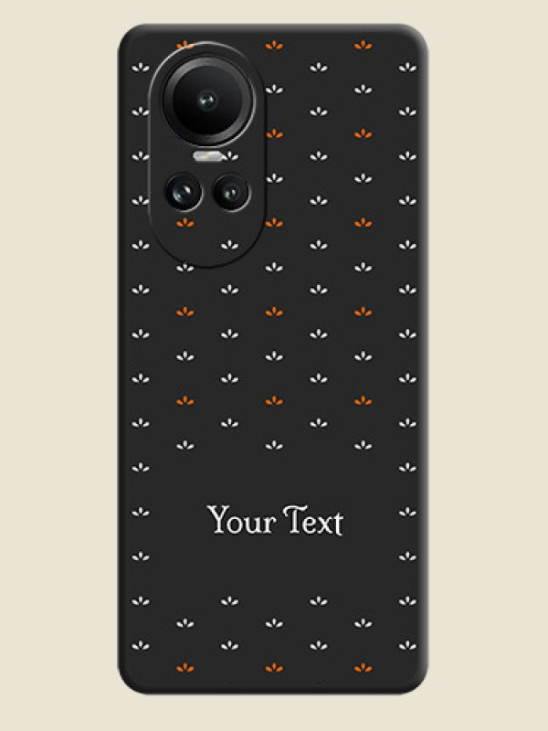 Custom Simple Pattern With Custom Text On Space Black Personalized Soft Matte Phone Covers - Reno 10 5G - alternate view
