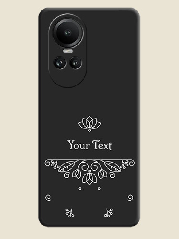 Custom Lotus Garden Custom Text On Space Black Personalized Soft Matte Phone Covers - Reno 10 5G - alternate view