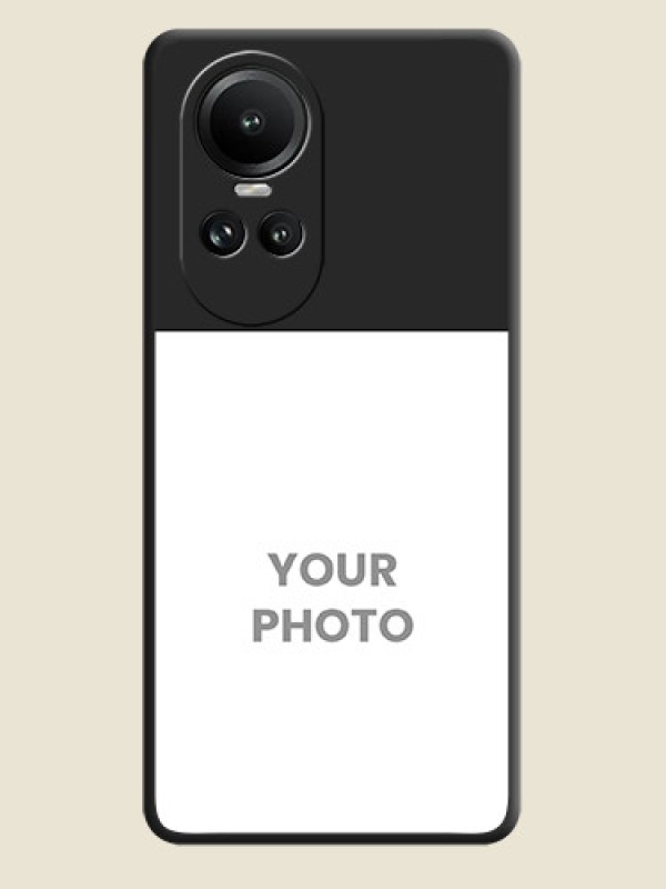 Custom Image Upload With Space Black Color On Custom Soft Matte Mobile Back Cover - Oppo Reno 10 5G - alternate view