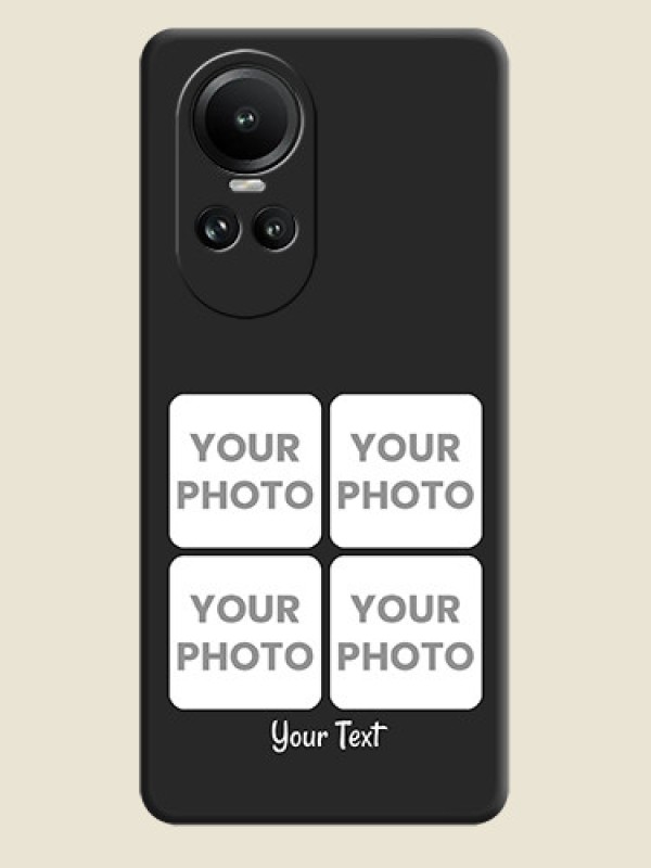 Custom Floral Art with 6 Image Holder - Photo on Space Black Soft Matte Mobile Case - Reno 10 Pro 5G - alternate view
