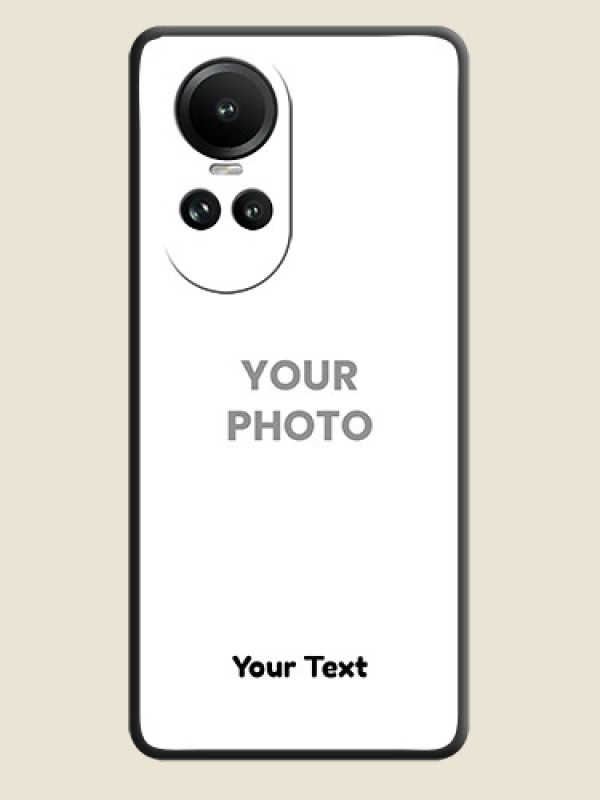 Custom Full Single Pic Upload With Text On Space Black Personalized Soft Matte Phone Covers - Reno 10 Pro 5G - alternate view