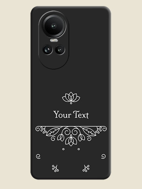 Custom Lotus Garden Custom Text On Space Black Personalized Soft Matte Phone Covers - Reno 10 Pro 5G - alternate view