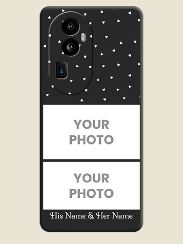 Custom Miniature Love Symbols with Name on Space Black Custom Soft Matte Back Cover - Reno 10 Pro Plus 5G - alternate view