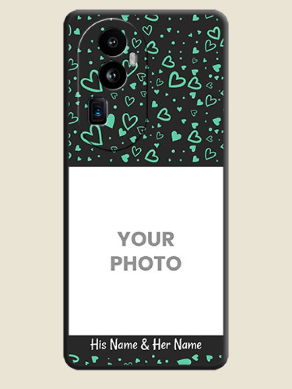 Custom Sea Green Indefinite Love Pattern - Photo on Space Black Soft Matte Mobile Cover - Reno 10 Pro Plus 5G - alternate view