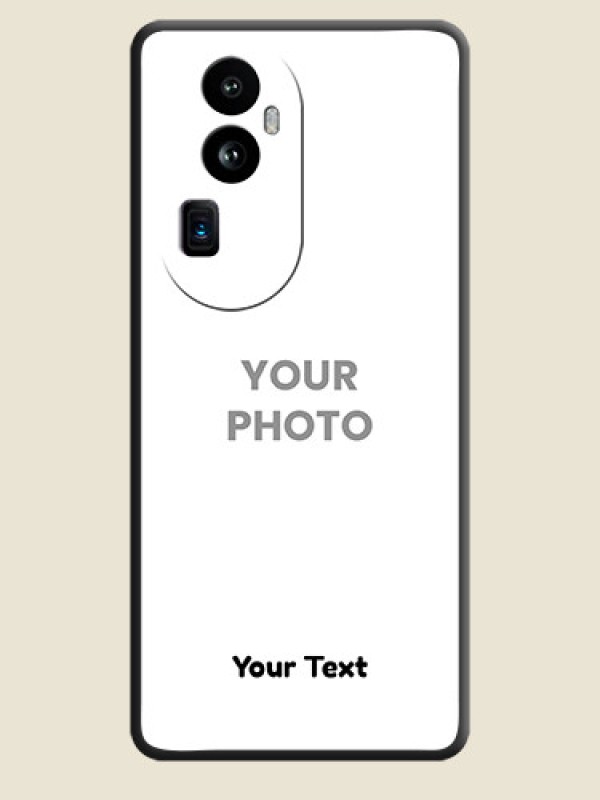 Custom Full Single Pic Upload With Text On Space Black Personalized Soft Matte Phone Covers - Reno 10 Pro Plus 5G - alternate view