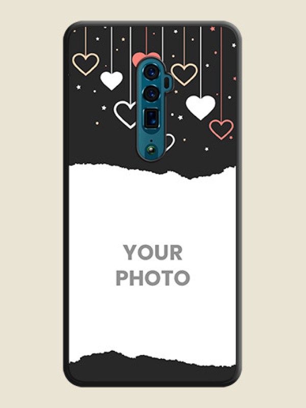 Custom Love Hangings with Splash Wave Picture on Space Black Custom Soft Matte Phone Back Cover - Oppo Reno 10X Zoom - alternate view