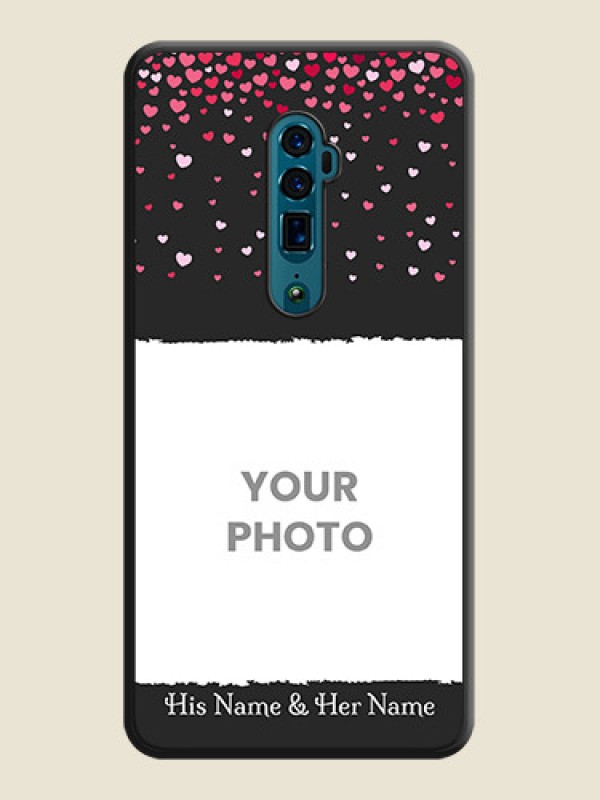 Custom Fall in Love with Your Partner on Photo on Space Black Soft Matte Phone Cover - Oppo Reno 10X Zoom - alternate view