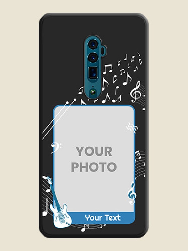 Custom Musical Theme Design with Text on Photo on Space Black Soft Matte Mobile Case - Oppo Reno 10X Zoom - alternate view