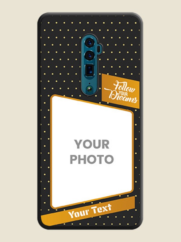 Custom Follow Your Dreams with White Dots on Space Black Custom Soft Matte Phone Cases - Oppo Reno 10X Zoom - alternate view