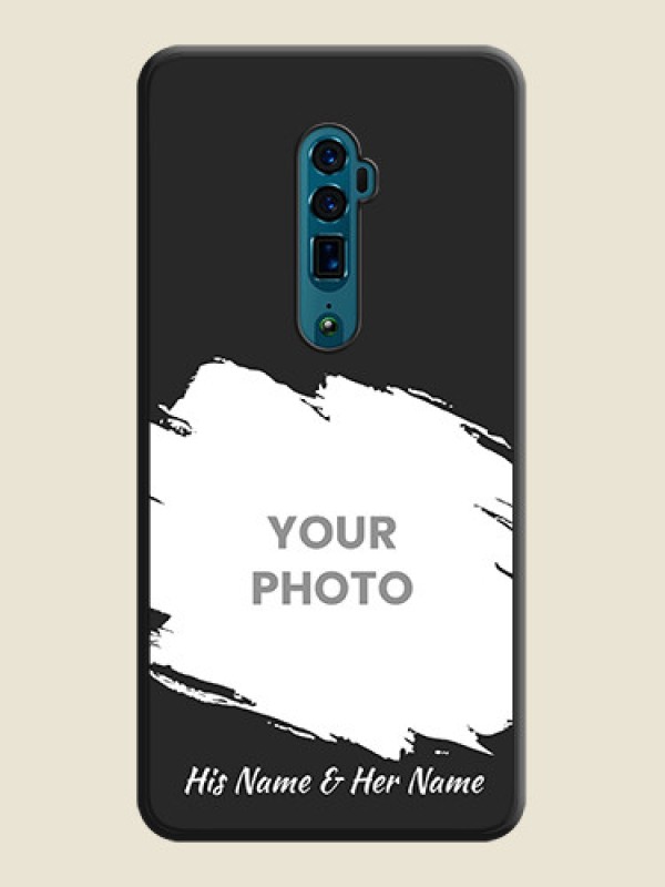 Custom Grunge Brush Strokes on Photo on Space Black Soft Matte Back Cover - Oppo Reno 10X Zoom - alternate view