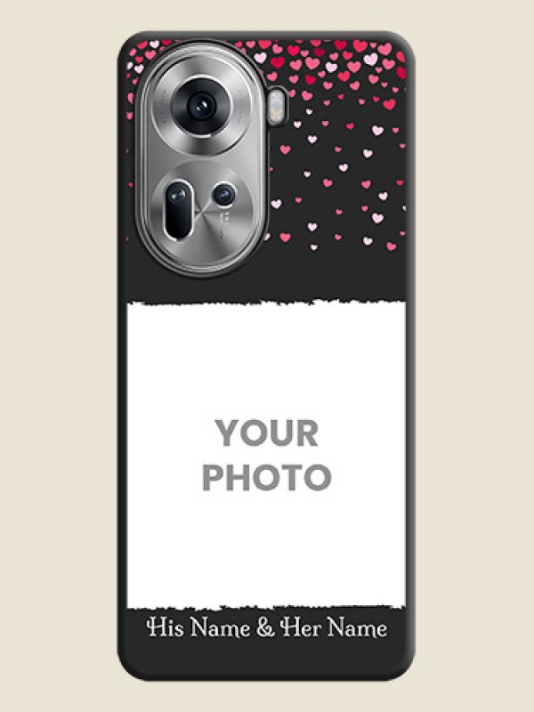 Custom Fall in Love with Your Partner - Photo on Space Black Soft Matte Phone Cover - Reno 11 5G - alternate view