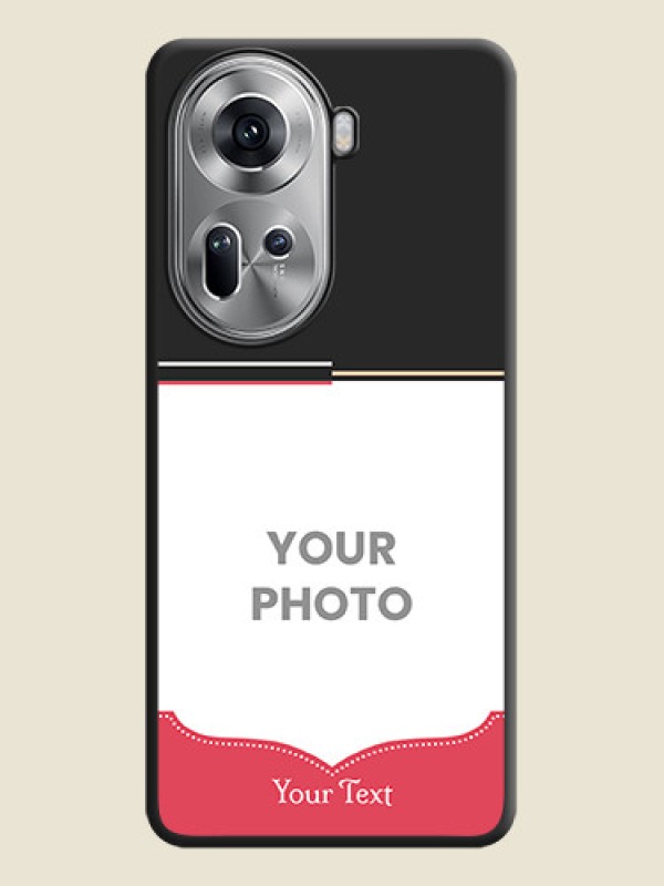 Custom Classic Plain Design with Name - Photo on Space Black Soft Matte Phone Cover - Reno 11 5G - alternate view
