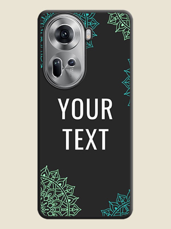 Custom Your Name with Floral Design on Space Black Custom Soft Matte Back Cover - Reno 11 5G - alternate view