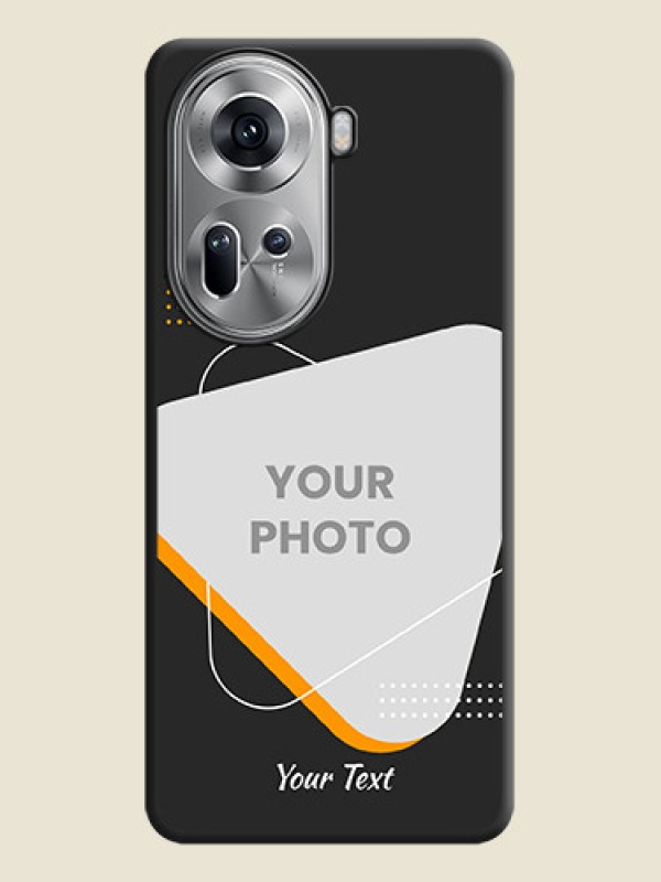 Custom Yellow Triangle - Photo on Space Black Soft Matte Phone Cover - Reno 11 5G - alternate view