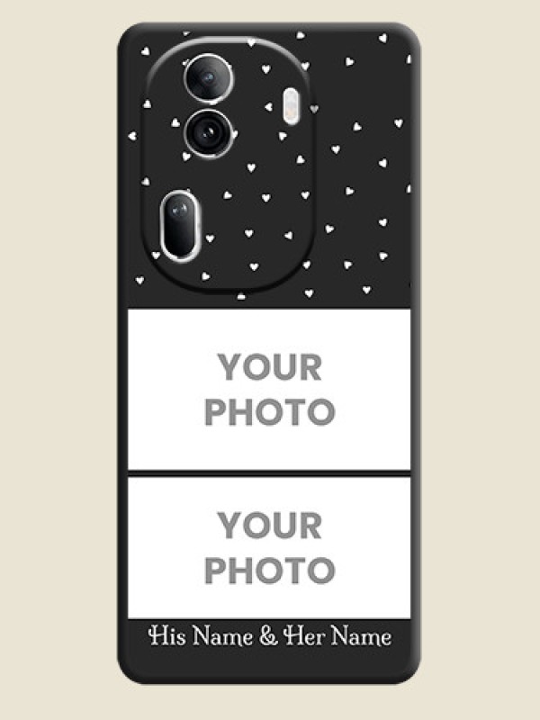 Custom Miniature Love Symbols with Name on Space Black Custom Soft Matte Back Cover - Reno 11 Pro 5G - alternate view