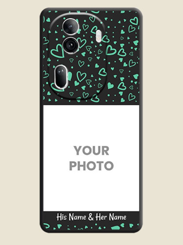 Custom Sea Green Indefinite Love Pattern - Photo on Space Black Soft Matte Mobile Cover - Reno 11 Pro 5G - alternate view