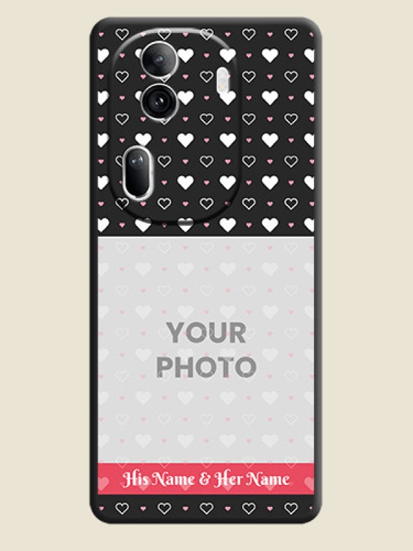 Custom White Color Love Symbols with Text Design - Photo on Space Black Soft Matte Phone Cover - Reno 11 Pro 5G - alternate view
