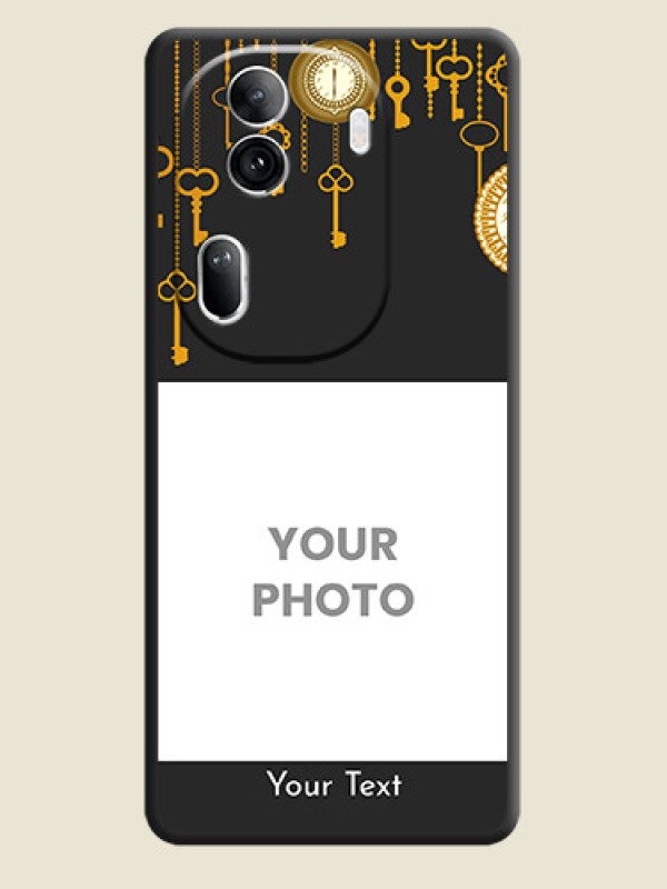 Custom Decorative Design with Text on Space Black Custom Soft Matte Back Cover - Reno 11 Pro 5G - alternate view