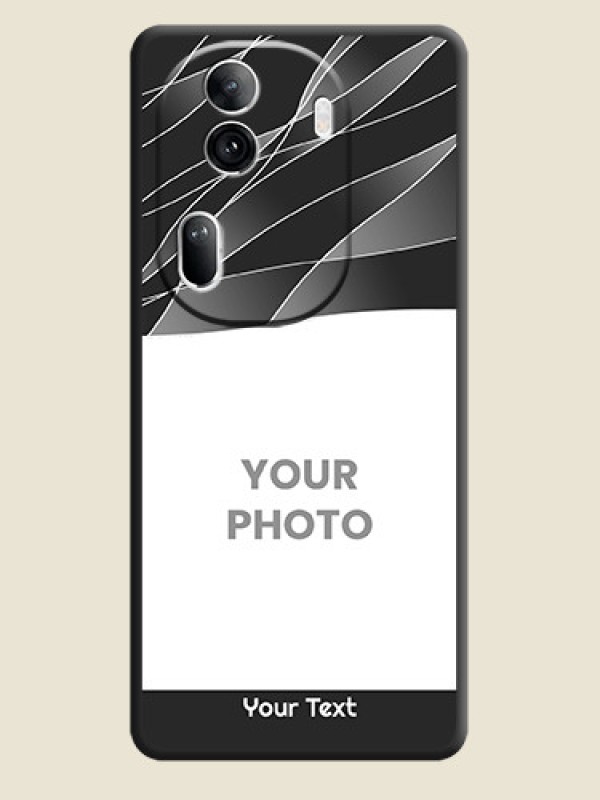 Custom Mixed Wave Lines - Photo on Space Black Soft Matte Mobile Cover - Reno 11 Pro 5G - alternate view