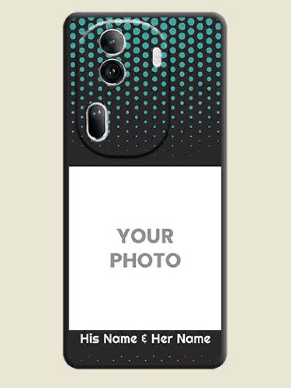 Custom Faded Dots with Grunge Photo Frame and Text on Space Black Custom Soft Matte Phone Cases - Reno 11 Pro 5G - alternate view