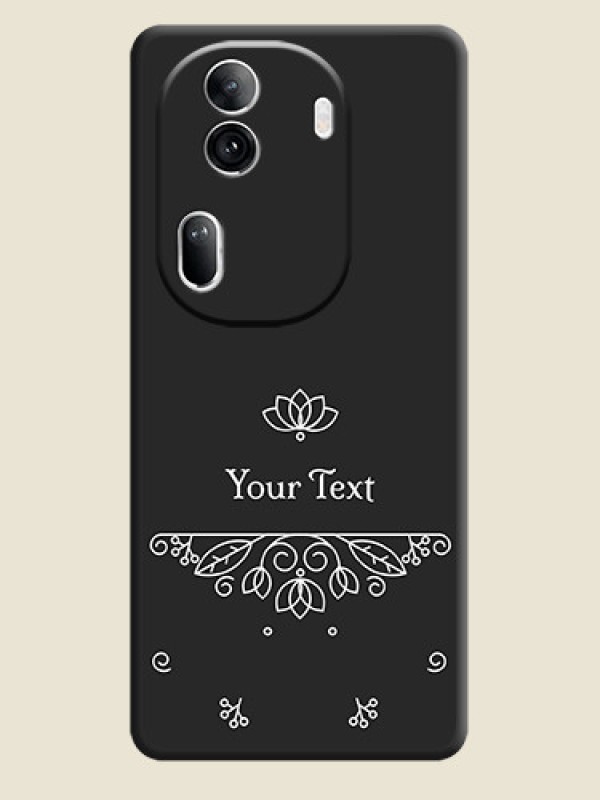 Custom Lotus Garden Custom Text On Space Black Personalized Soft Matte Phone Covers - Reno 11 Pro 5G - alternate view