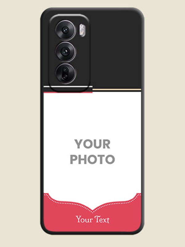 Custom Classic Plain Design with Name On Space Black Custom Soft Matte Mobile Back Cover - Oppo Reno 12 5G - alternate view