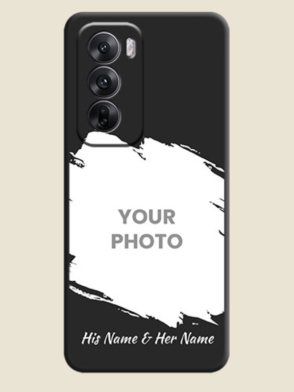 Custom Grunge Brush Strokes on Photo On Space Black Custom Soft Matte Mobile Back Cover - Oppo Reno 12 5G - alternate view