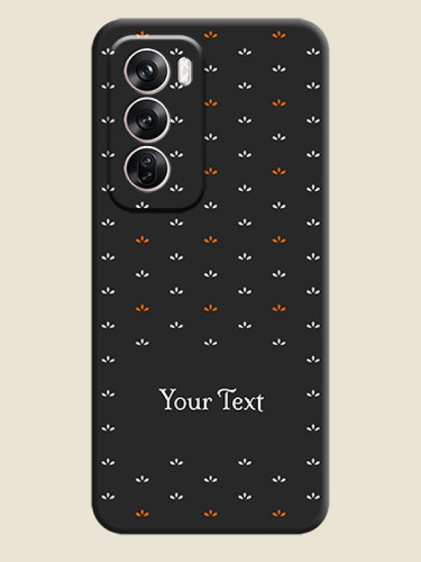 Custom Simple Pattern With Custom Text On Space Black Custom Soft Matte Mobile Back Cover - Oppo Reno 12 Pro 5G - alternate view