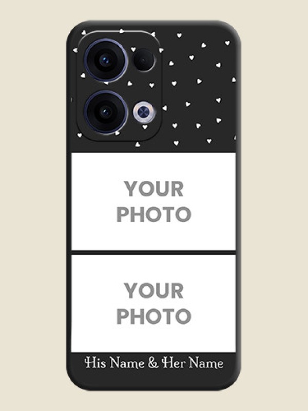 Custom Miniature Love Symbols with Name On Space Black Custom Soft Matte Mobile Back Cover - Oppo Reno 13 5G - alternate view