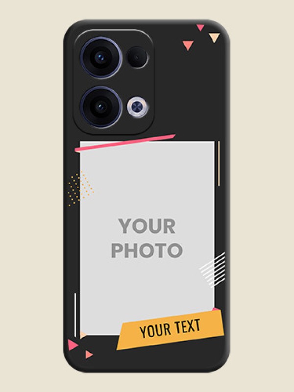 Custom Photo Frame with Triangle Small Dots on Photo On Space Black Custom Soft Matte Mobile Back Cover - Oppo Reno 13 5G - alternate view