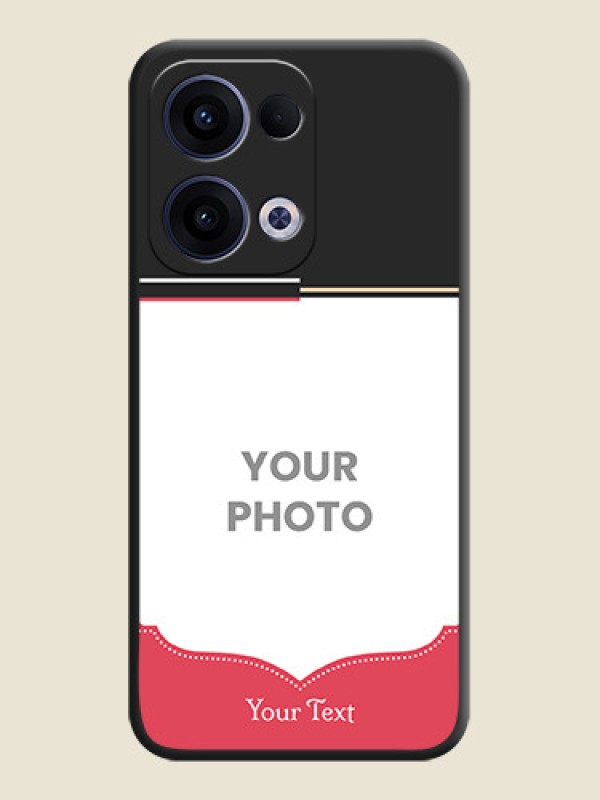 Custom Classic Plain Design with Name On Space Black Custom Soft Matte Mobile Back Cover - Oppo Reno 13 5G - alternate view