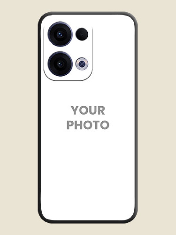 Custom Full Single Pic Upload On Space Black Custom Soft Matte Mobile Back Cover - Oppo Reno 13 5G - alternate view