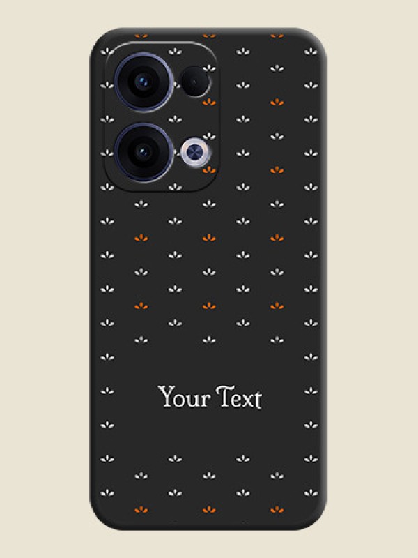 Custom Simple Pattern With Custom Text On Space Black Custom Soft Matte Mobile Back Cover - Oppo Reno 13 5G - alternate view