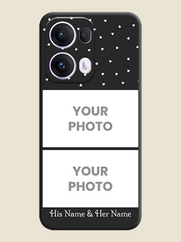 Custom Miniature Love Symbols with Name On Space Black Custom Soft Matte Mobile Back Cover - Oppo Reno 13 Pro 5G - alternate view