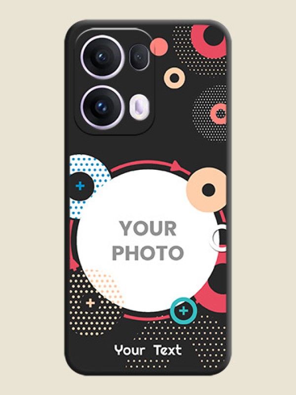 Custom Multicoloured Round Image On Space Black Custom Soft Matte Mobile Back Cover - Oppo Reno 13 Pro 5G - alternate view