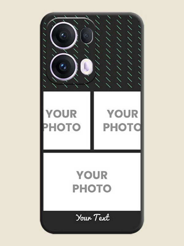 Custom Cross Dotted Pattern with 2 Image Holder On Space Black Custom Soft Matte Mobile Back Cover - Oppo Reno 13 Pro 5G - alternate view