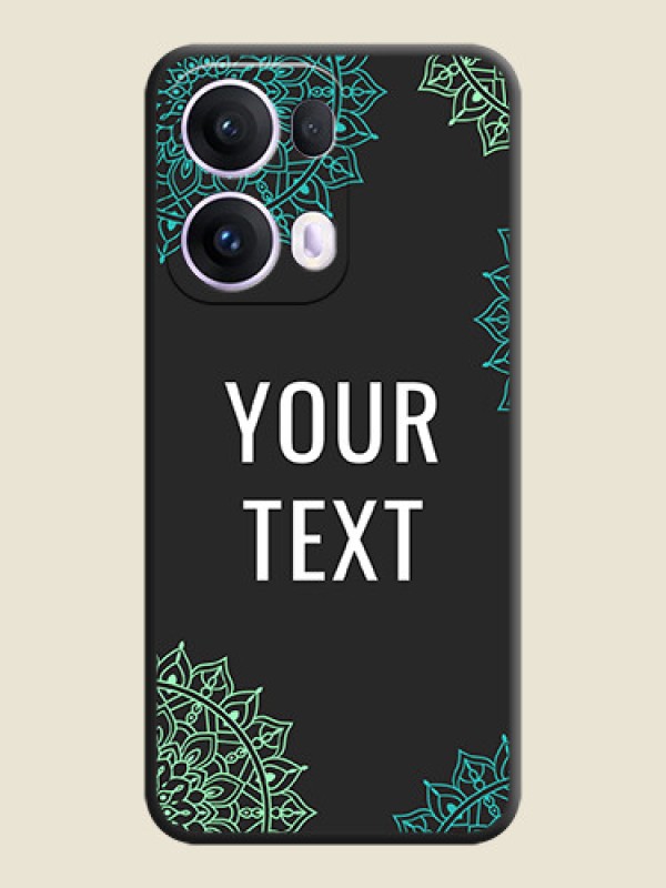 Custom Your Name with Floral Design On Space Black Custom Soft Matte Mobile Back Cover - Oppo Reno 13 Pro 5G - alternate view