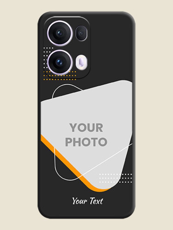 Custom Yellow Triangle on Photo On Space Black Custom Soft Matte Mobile Back Cover - Oppo Reno 13 Pro 5G - alternate view