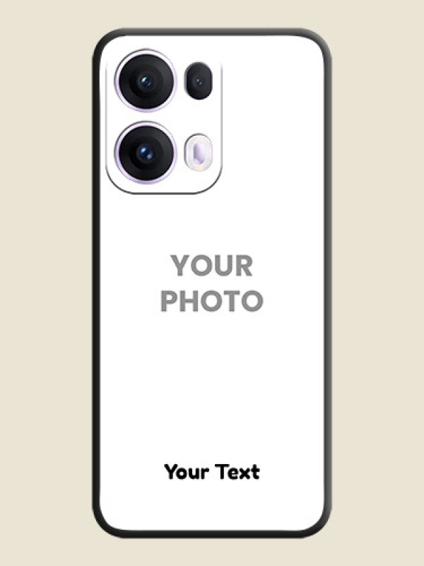 Custom Full Single Pic Upload With Text On Space Black Custom Soft Matte Mobile Back Cover - Oppo Reno 13 Pro 5G - alternate view