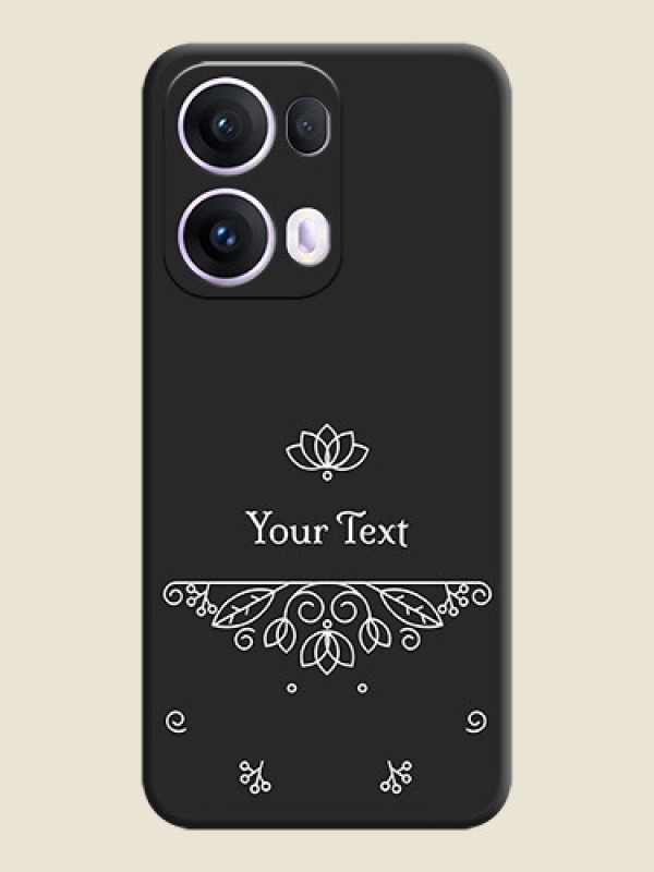 Custom Lotus Garden Custom Text On Space Black Custom Soft Matte Mobile Back Cover - Oppo Reno 13 Pro 5G - alternate view