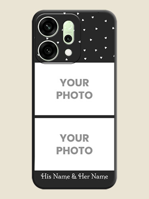 Custom Miniature Love Symbols with Name On Space Black Custom Soft Matte Mobile Back Cover - Oppo Reno 14 5G - alternate view