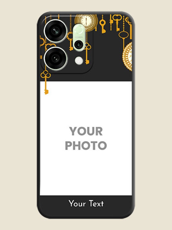 Custom Decorative Design with Text On Space Black Custom Soft Matte Mobile Back Cover - Oppo Reno 14 5G - alternate view