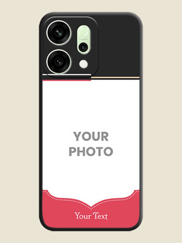 Custom Classic Plain Design with Name On Space Black Custom Soft Matte Mobile Back Cover - Oppo Reno 14 5G - alternate view