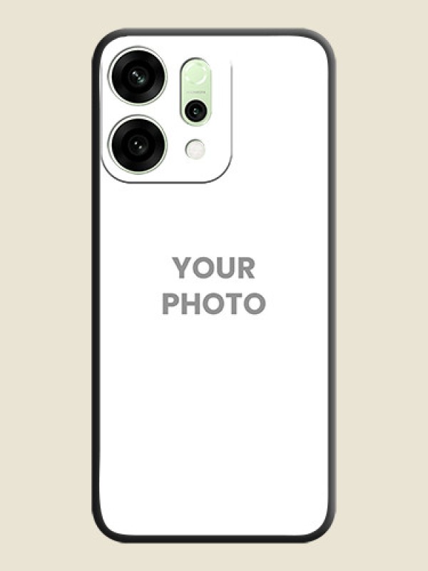 Custom Full Single Pic Upload On Space Black Custom Soft Matte Mobile Back Cover - Oppo Reno 14 5G - alternate view