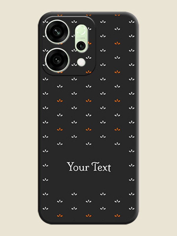 Custom Simple Pattern With Custom Text On Space Black Custom Soft Matte Mobile Back Cover - Oppo Reno 14 5G - alternate view