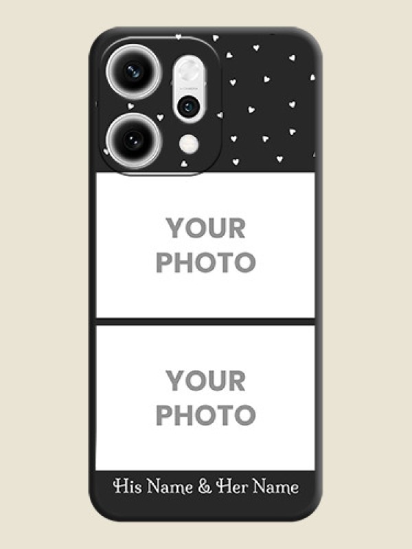 Custom Miniature Love Symbols with Name On Space Black Custom Soft Matte Mobile Back Cover - Oppo Reno 14 Pro 5G - alternate view