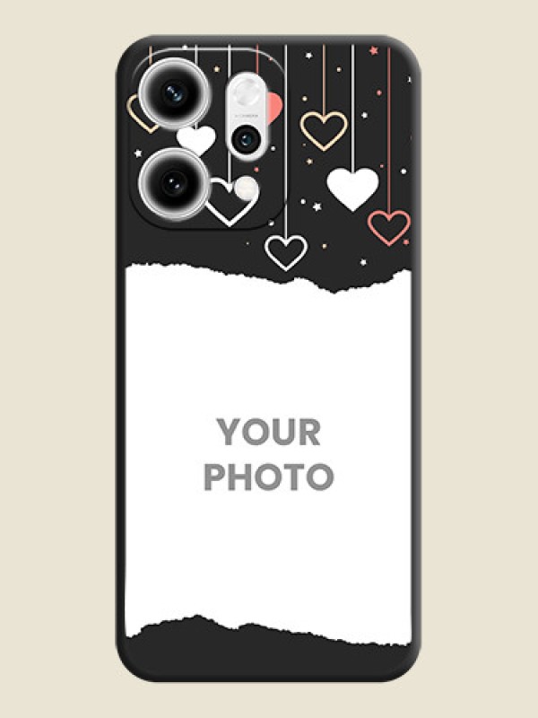 Custom Love Hangings with Splash Wave Picture On Space Black Custom Soft Matte Mobile Back Cover - Oppo Reno 14 Pro 5G - alternate view